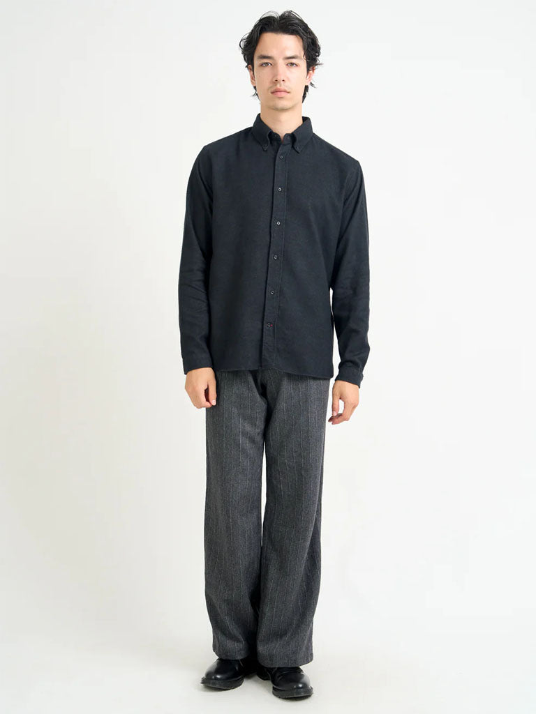 Oliver Spencer Brook Shirt in Holloway Charcoal
