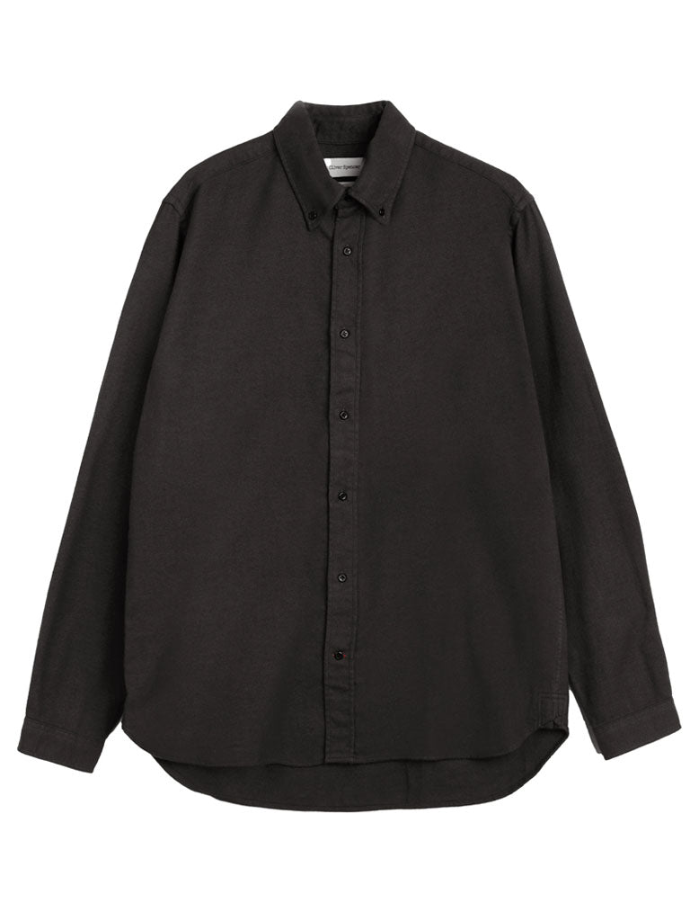 Oliver Spencer Brook Shirt in Holloway Charcoal