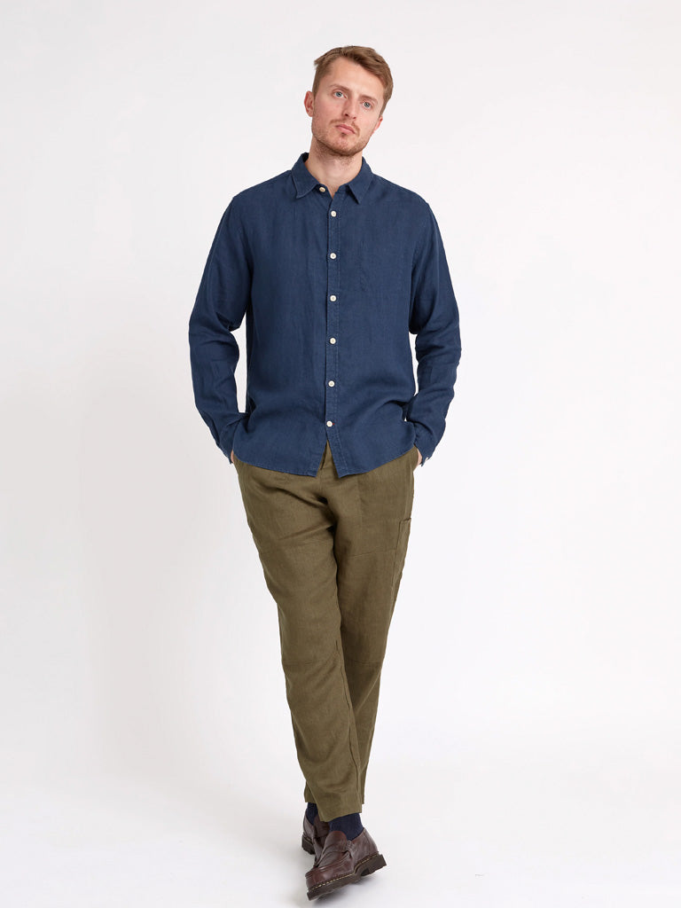 Oliver Spencer New York Special Shirt in Coney Navy
