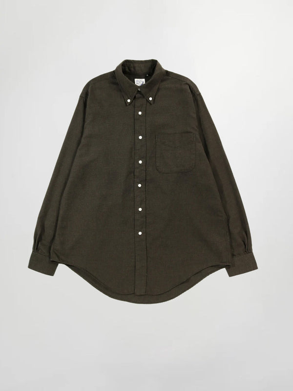Orslow Standard Button Down Shirt in Coffee Check