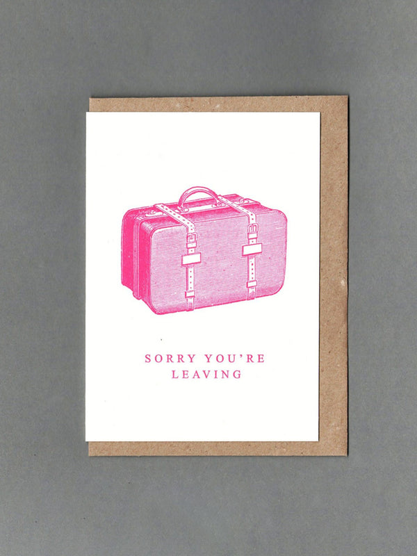 Passenger Press Sorry You are Leaving in Pink