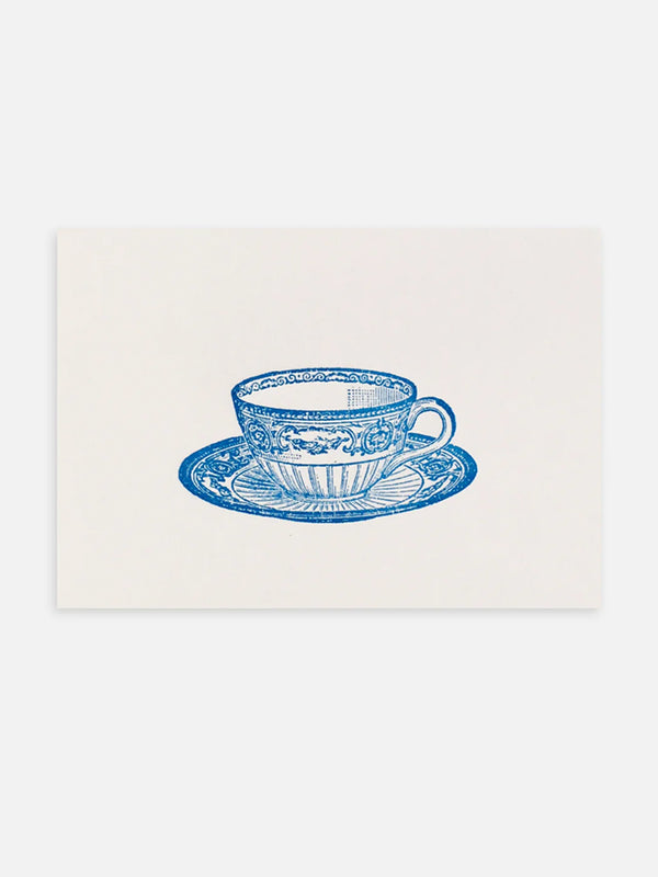 Passenger Press Tea Cup Card in Blue