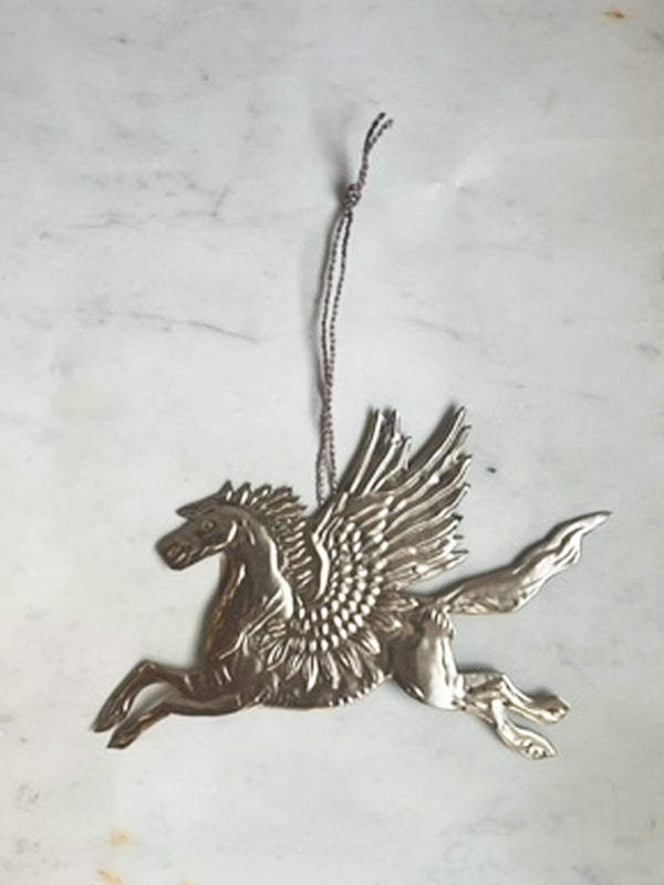 Pressed Metal Pegasus in Silver