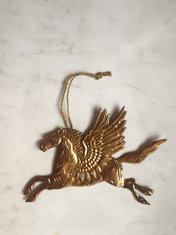 Pressed Metal Pegasus in Gold