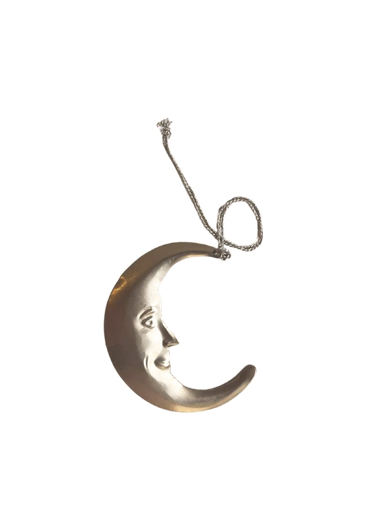 Pressed Metal Moon in Silver