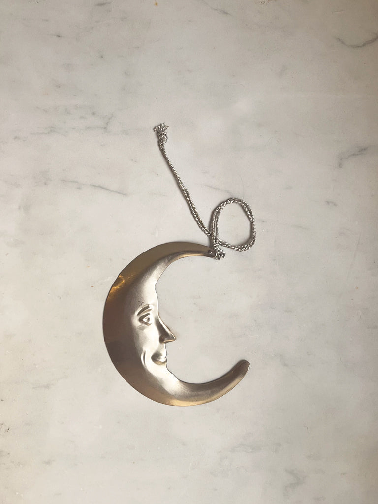 Pressed Metal Moon in Silver