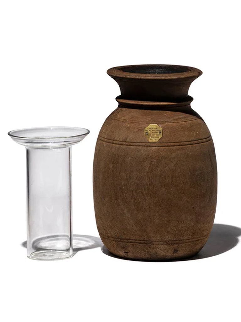 Puebco Wooden Vase with Glass