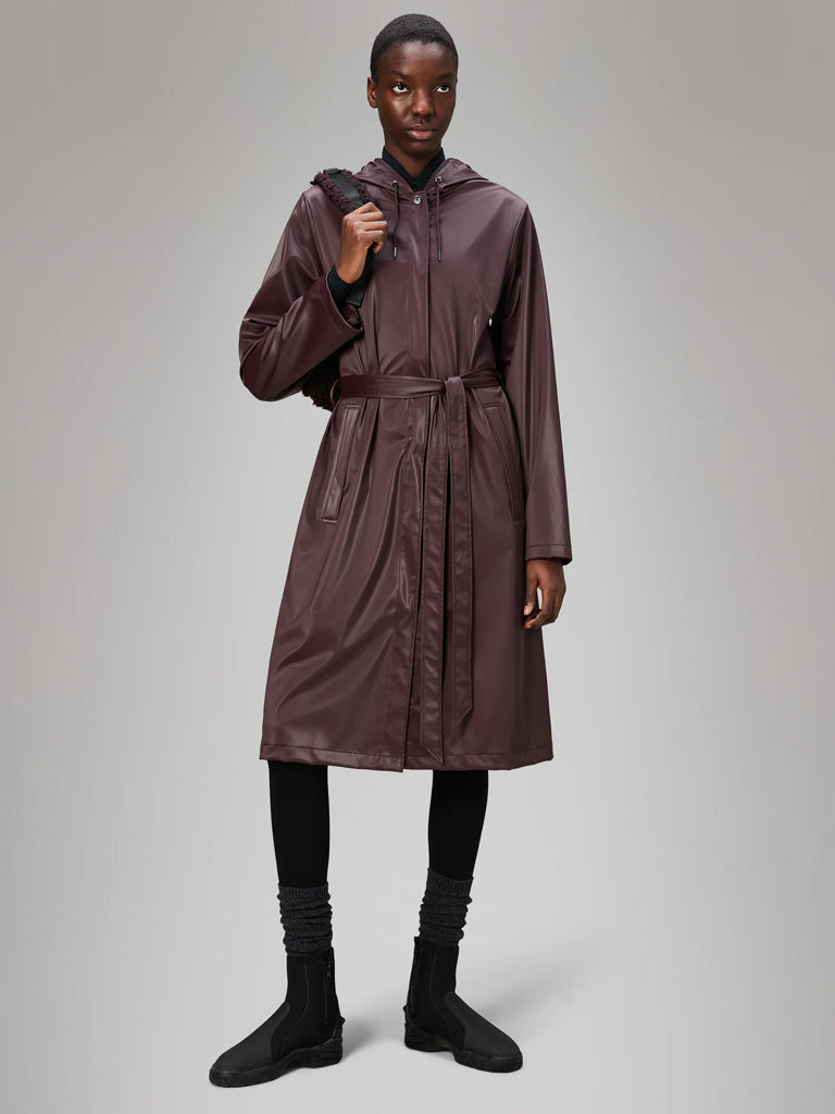 Rains A-Line Longer Jacket in Depth