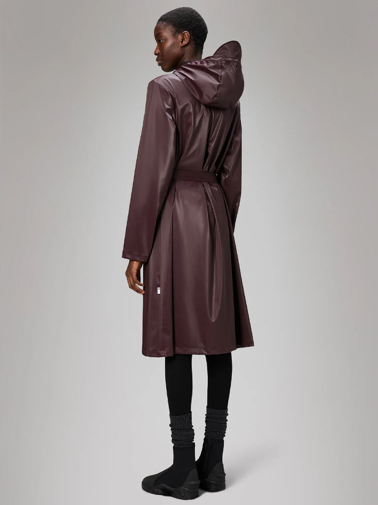Rains A-Line Longer Jacket in Depth
