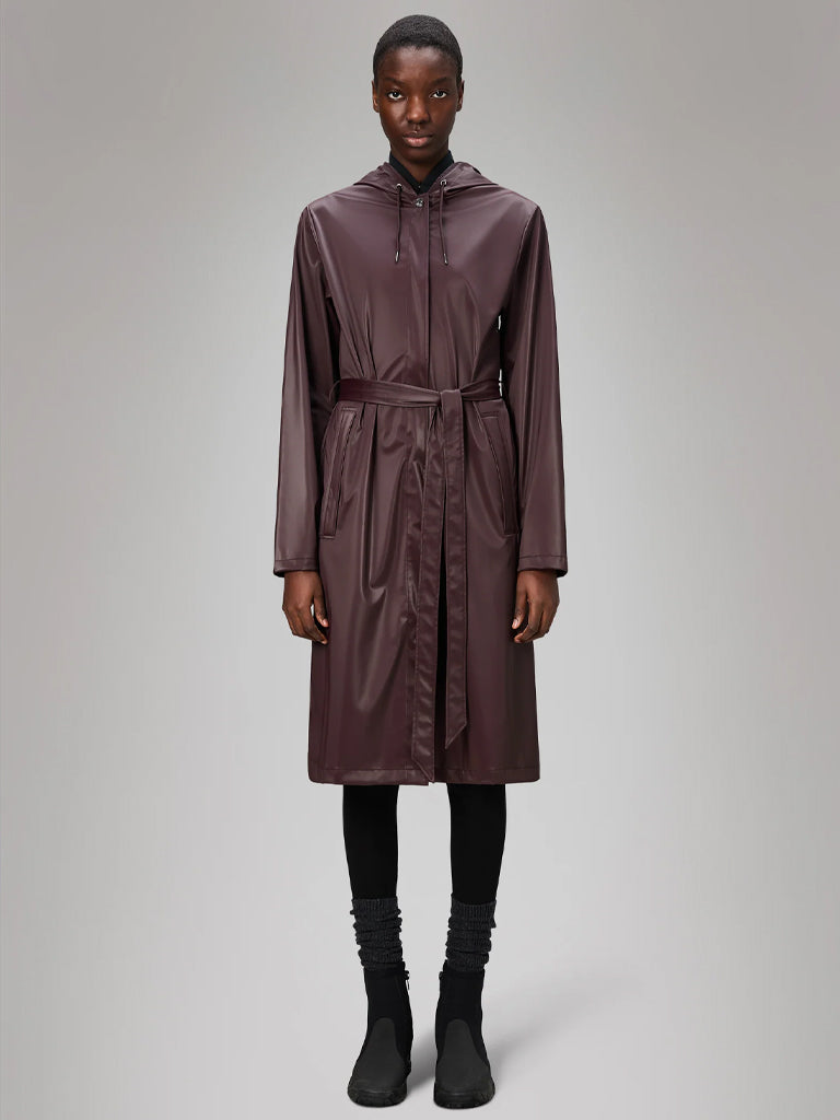 Rains A-Line Longer Jacket in Depth