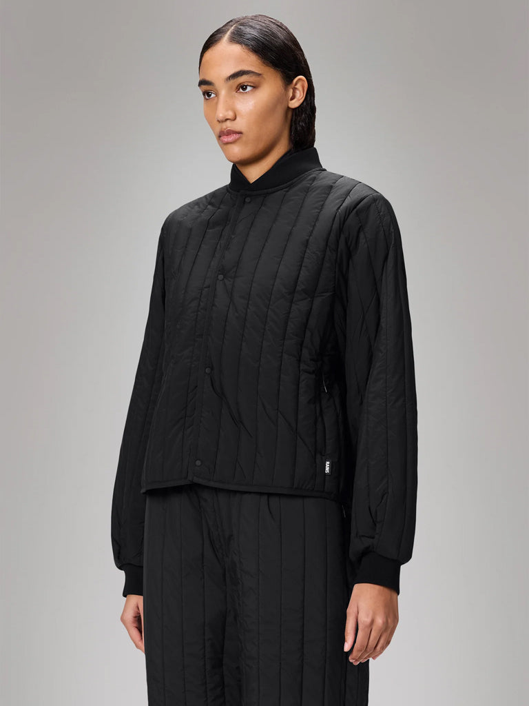 Rains Banja Liner Bomber Jacket in Black