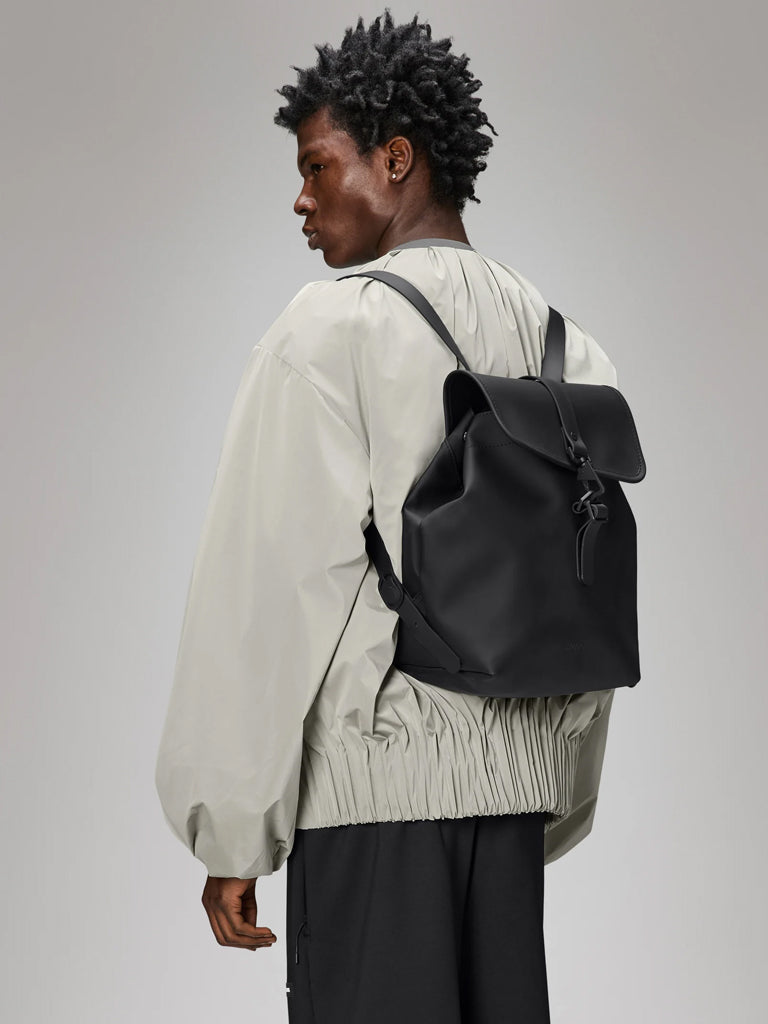 Rains Bucket Backpack in Black