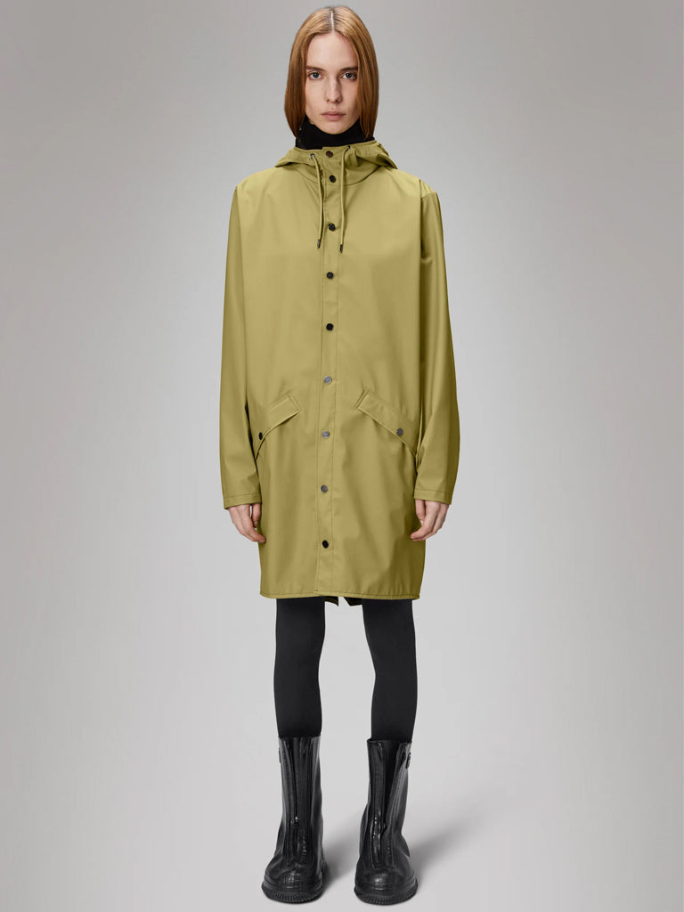 Rains Long Jacket in Khaki