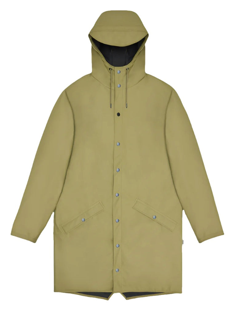 Rains Long Jacket in Khaki