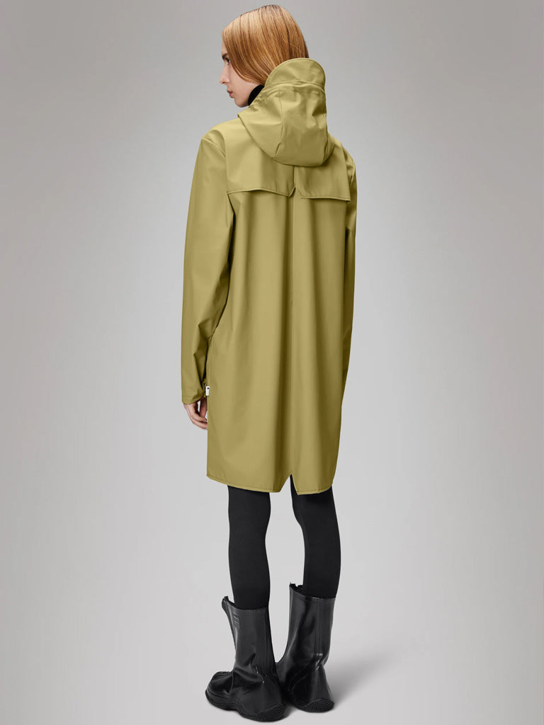 Rains Long Jacket in Khaki