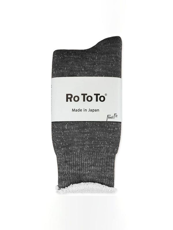 Rototo Double Face Socks in Charcoal