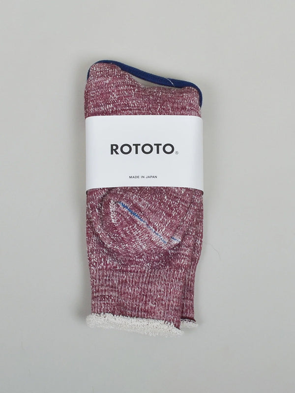 Rototo Double Face Socks in Grape