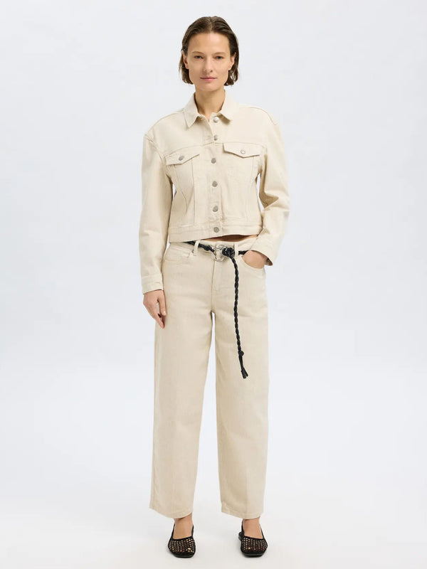 Selected Femme Una Jeans in Egret