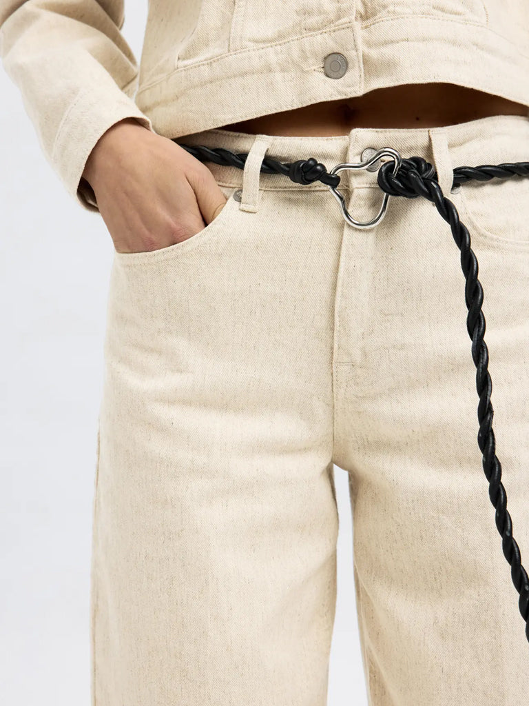 Selected Femme Una Jeans in Egret