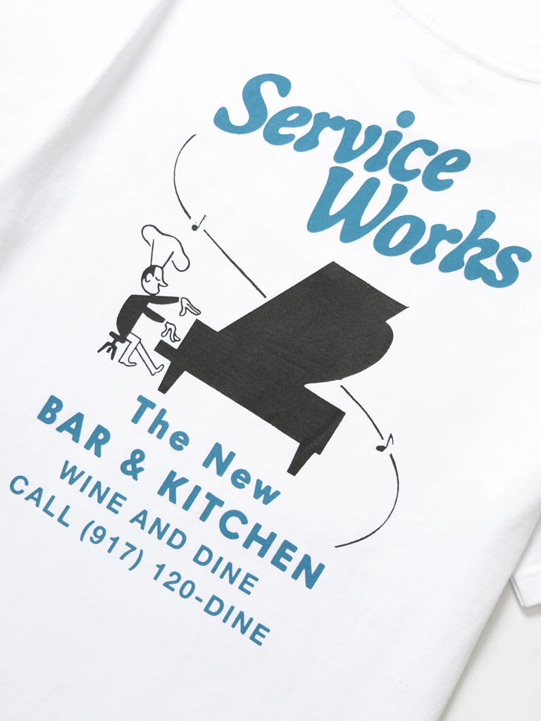 Service Works Bar + Kitchen Tee in White