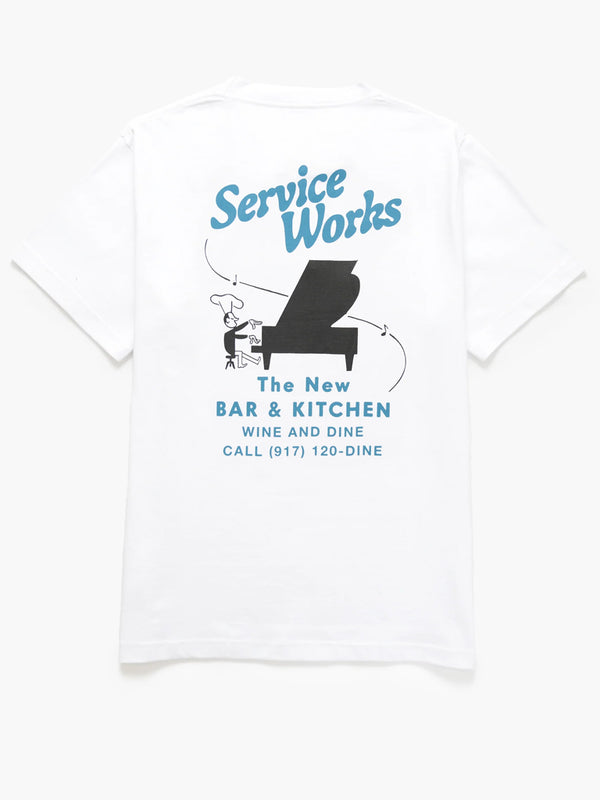 Service Works Bar + Kitchen Tee in White
