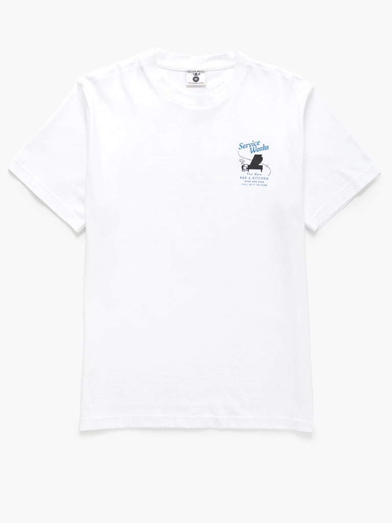 Service Works Bar + Kitchen Tee in White