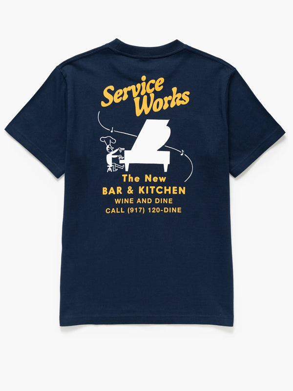 Service Works Bar + Kitchen Tee in Navy