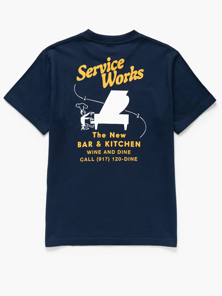 Service Works Bar + Kitchen Tee in Navy