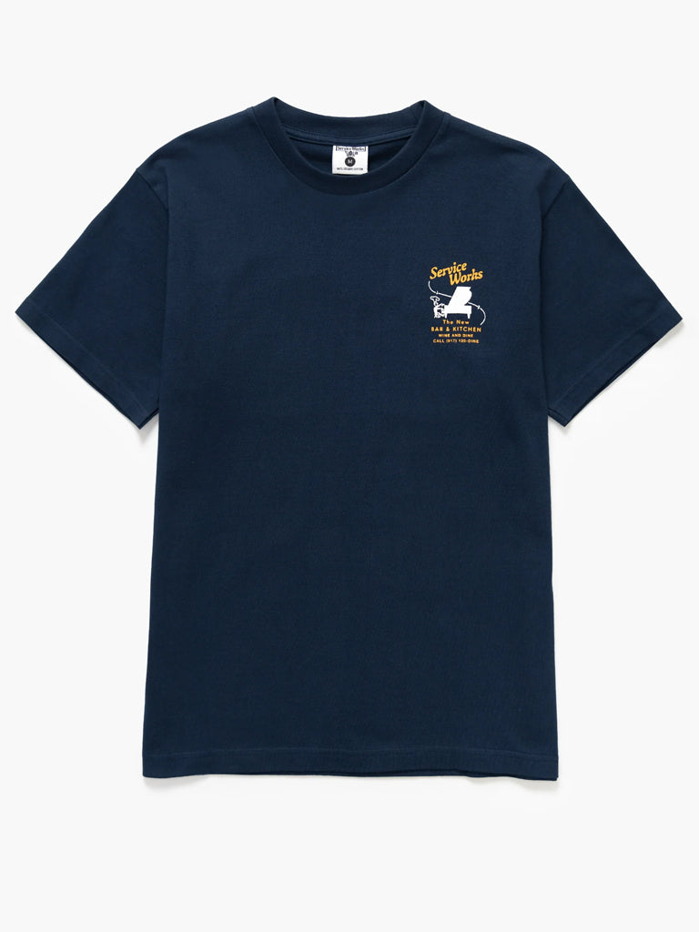 Service Works Bar + Kitchen Tee in Navy