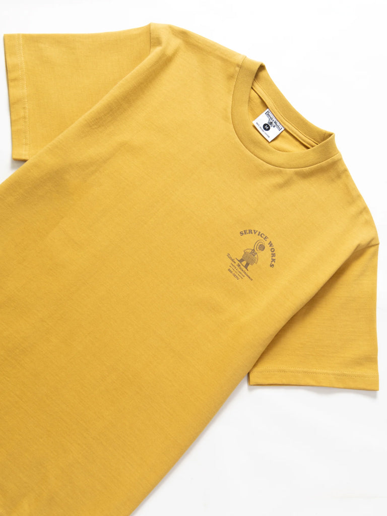 Service Works Maintenance Tee in Mustard