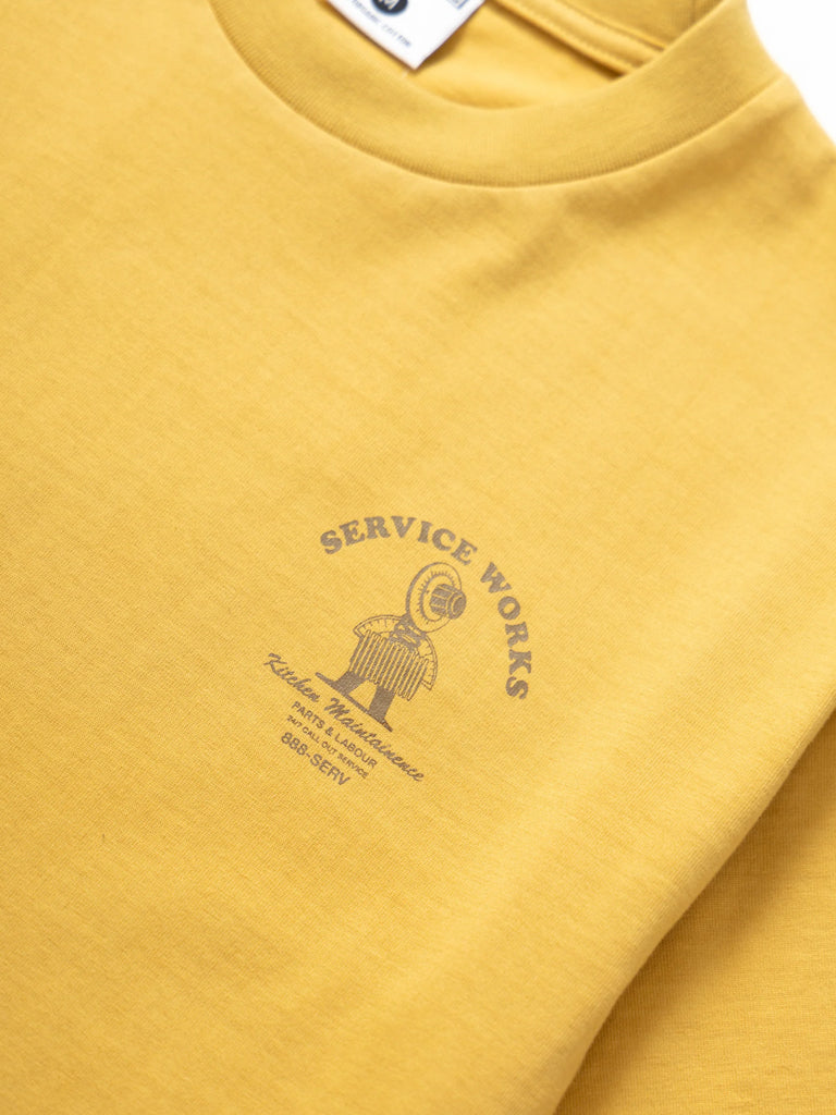 Service Works Maintenance Tee in Mustard