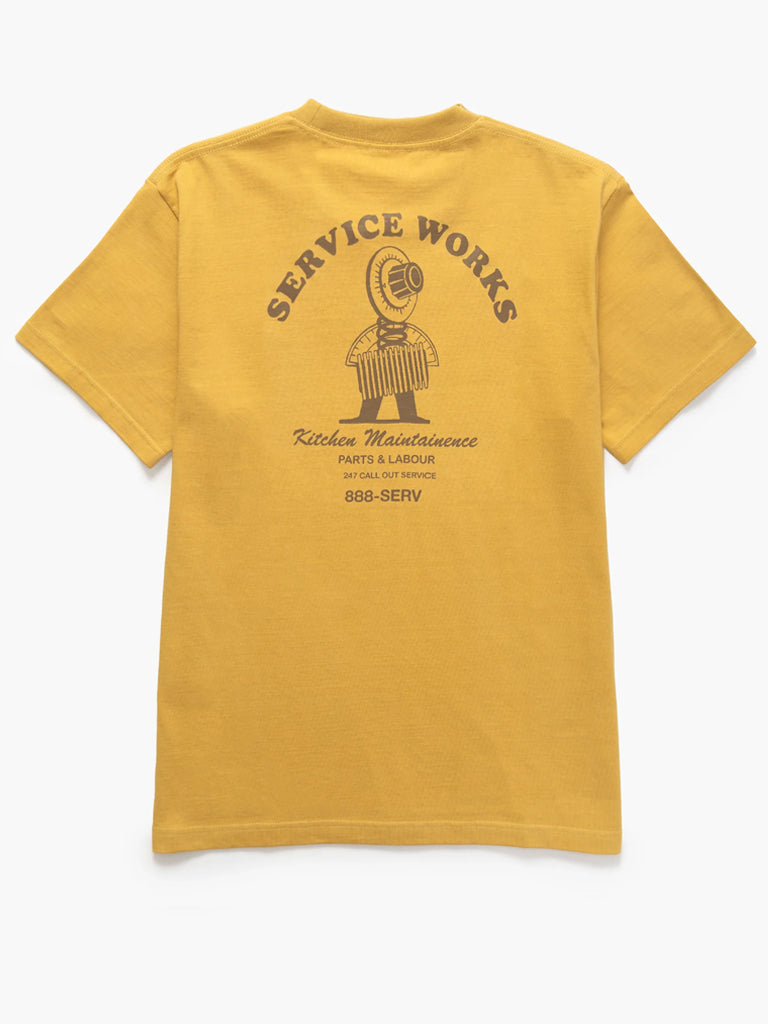 Service Works Maintenance Tee in Mustard