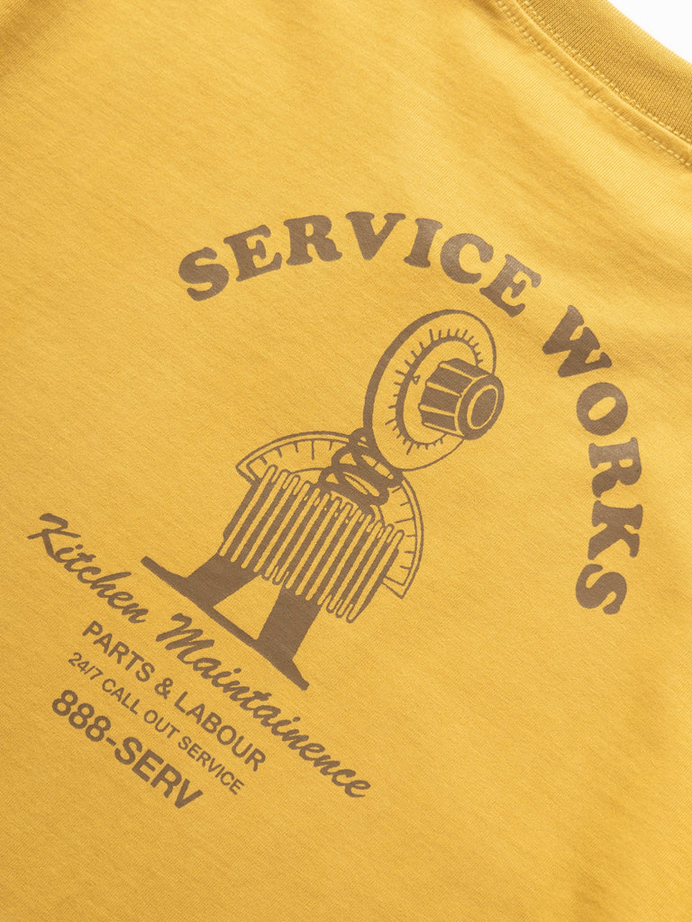 Service Works Maintenance Tee in Mustard