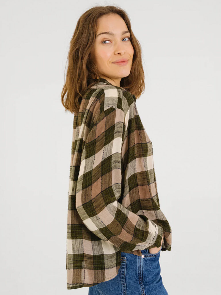 Sacrécoeur Ella Shirt in Olive Pink