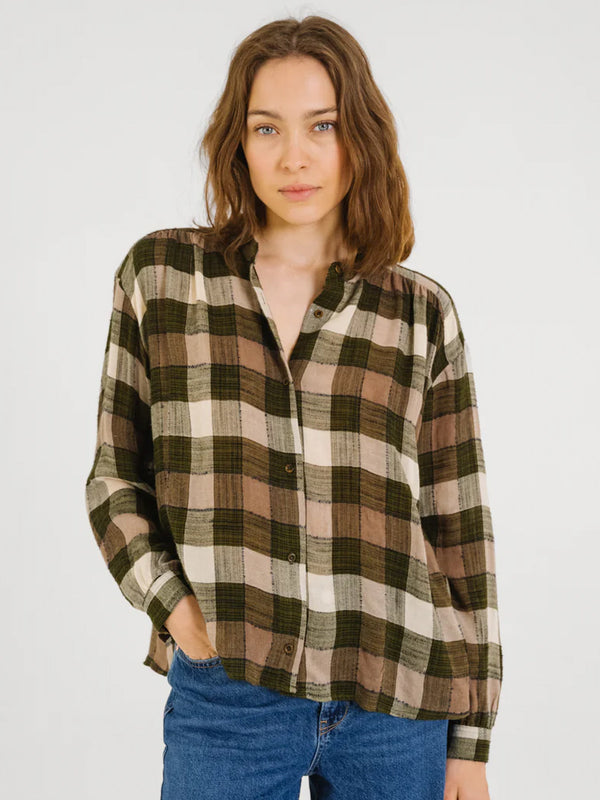 Sacrécoeur Ella Shirt in Olive Pink