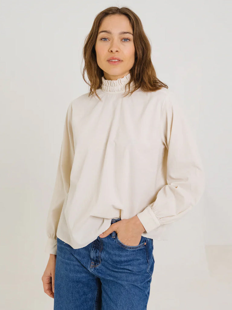 Sacrécoeur Soline Cord Shirt in Snow
