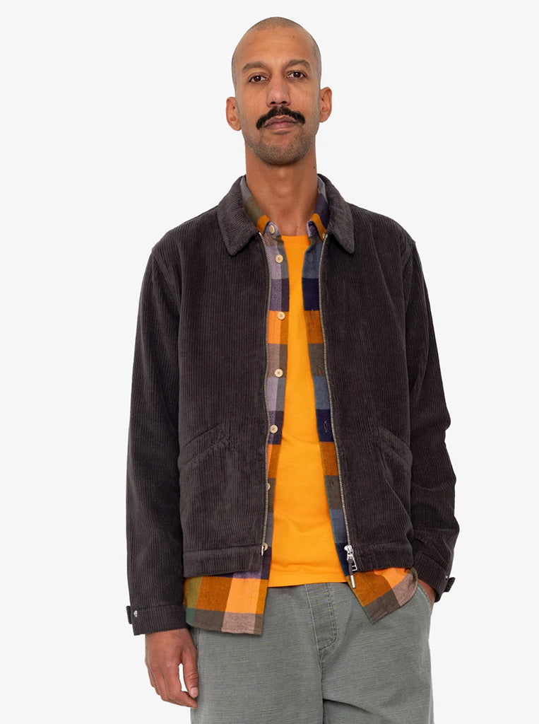 Folk Signal Blouson in Black Grape Cord