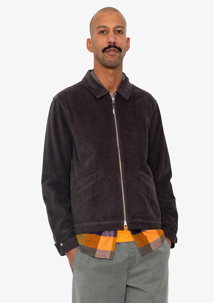 Folk Signal Blouson in Black Grape Cord