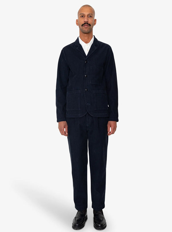Folk Patch Jacket in Navy Cord