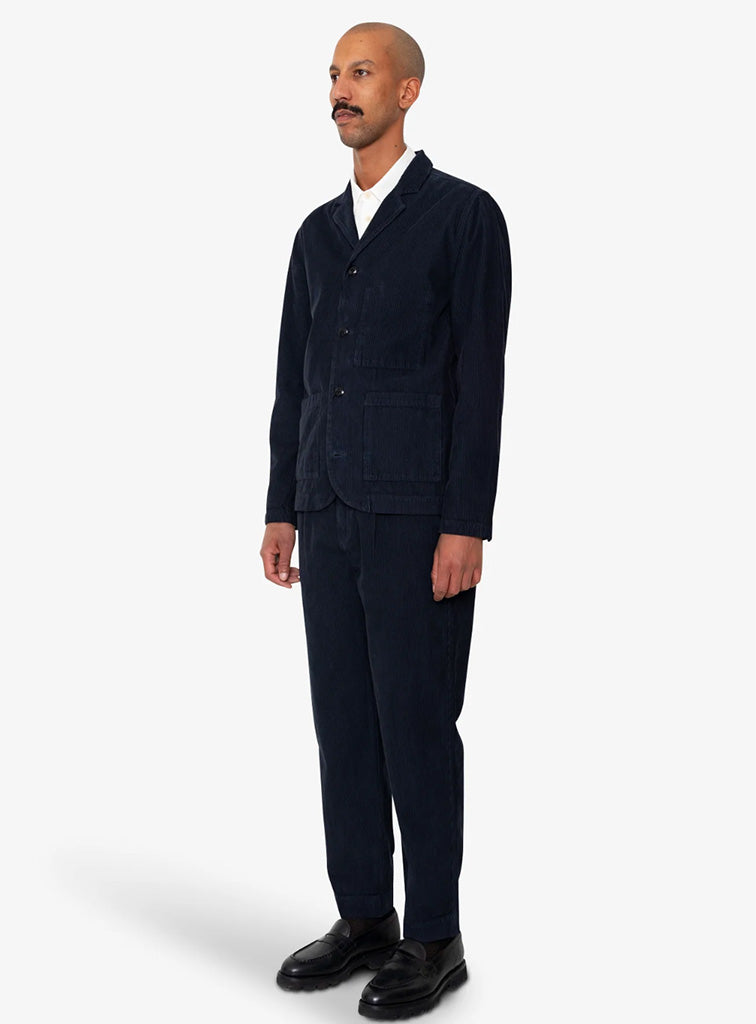 Folk Patch Jacket in Navy Cord