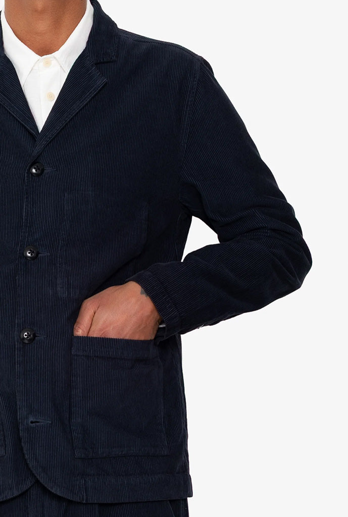 Folk Patch Jacket in Navy Cord