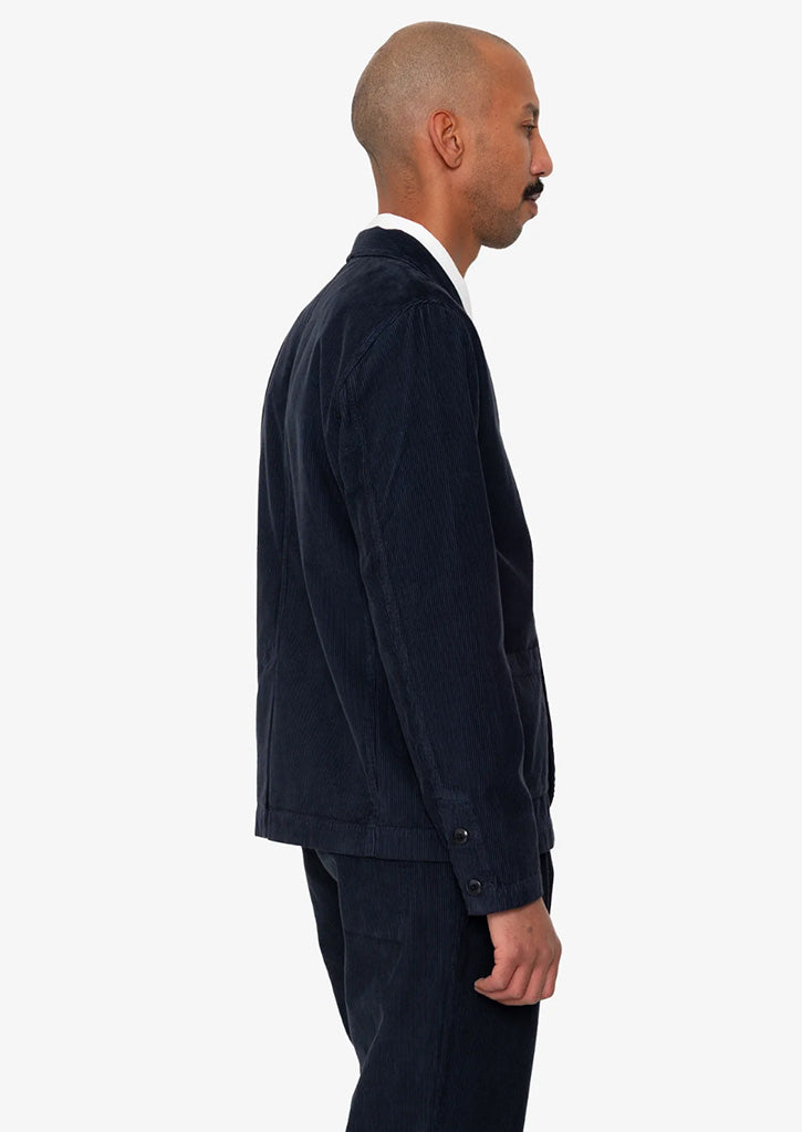 Folk Patch Jacket in Navy Cord