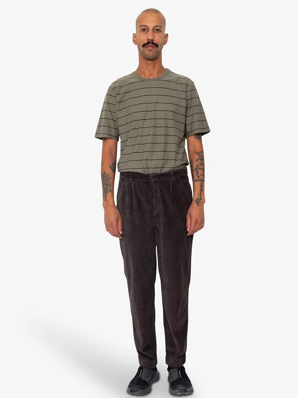 Folk Signal Pant in Black Grape Cord