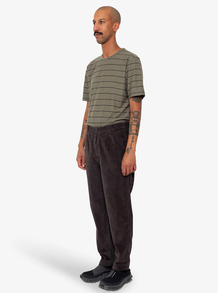 Folk Signal Pant in Black Grape Cord