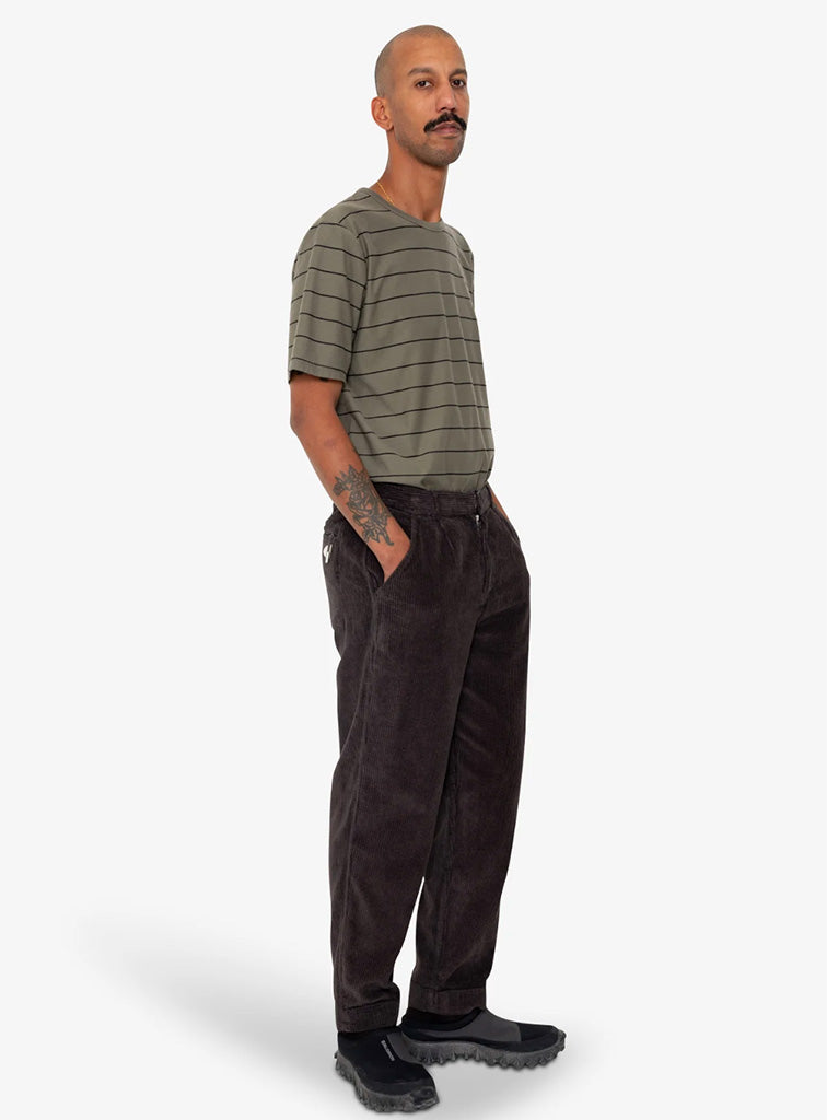 Folk Signal Pant in Black Grape Cord