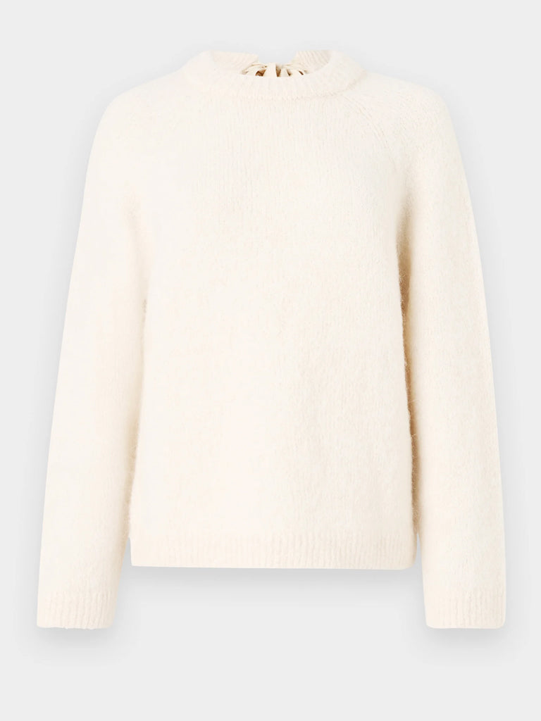 Selected Gabella Bow-Back Sweater in Birch