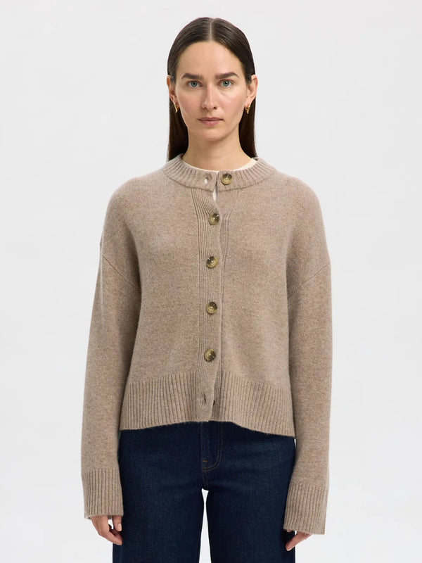 Selected Cille Cardigan in Irish Cream