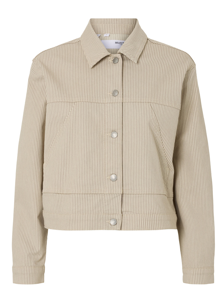 Selected Femme Alba Jacket in Beige Ecru