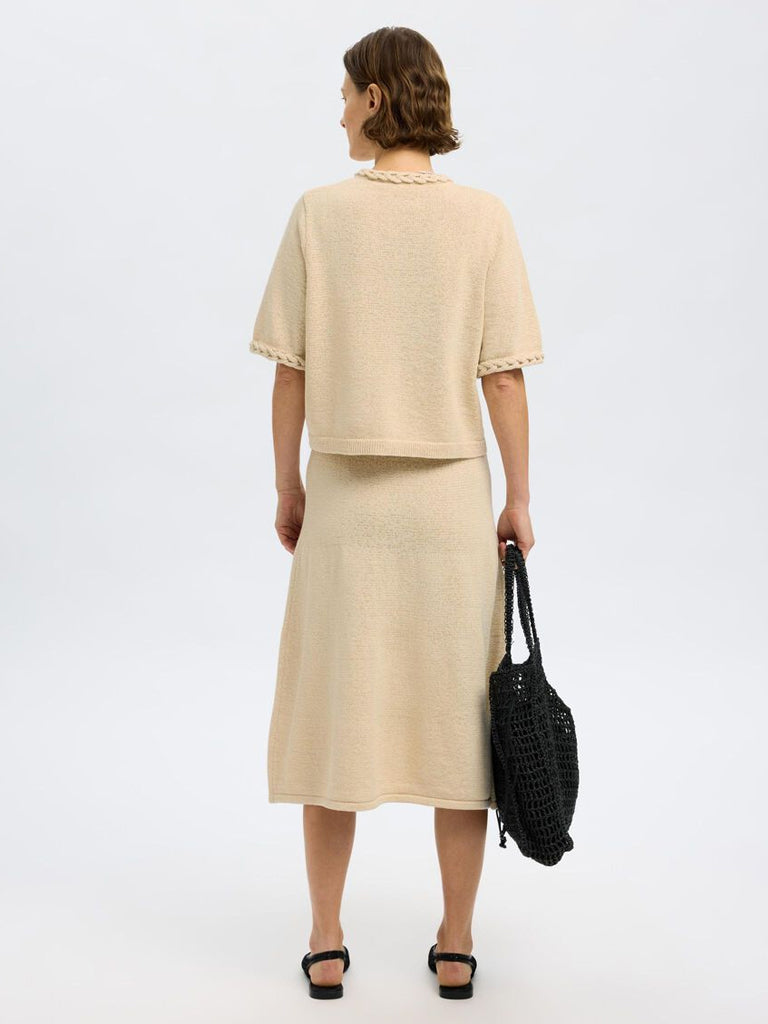 Selected Femme Alma 2/4 Cardigan in Birch
