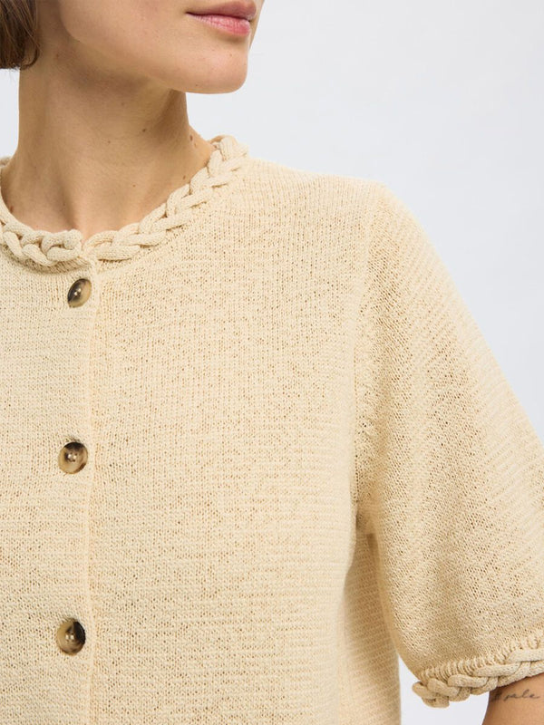 Selected Femme Alma 2/4 Cardigan in Birch